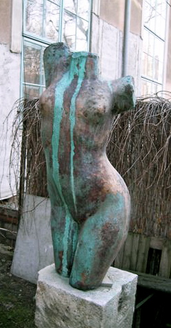 Weiblicher großer Torso, Bronzefassung